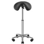 Gabbiano 001B hoher schwarzer Kosmetik- und Friseurhocker – Bild 2