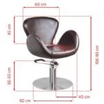 Gabbiano Amsterdam Brauner Friseurstuhl – Bild 2