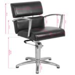 Gabbiano Brüsseler Friseurstuhl schwarz – Bild 4