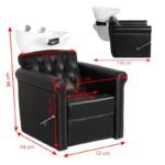 Gabbiano Berlin Lux Friseurwaschstation, schwarz – Bild 6