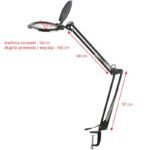 Glow Moonlight 8013/6" schwarze LED-Vergrößerungslampe für den Tisch – Bild 4