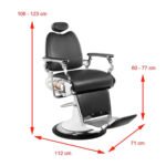 Gabbiano Moto Style schwarzer Friseurstuhl – Bild 7