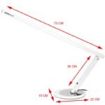 Schmale LED-Schreibtischlampe, weiß – Bild 3