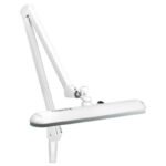 Elegante 801-s LED-Werkstattleuchte mit Standard-Schraubstock, weiß