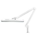 Elegante 801-s LED-Werkstattleuchte mit Standard-Schraubstock, weiß – Bild 2