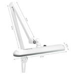 Elegante 801-s LED-Werkstattleuchte mit Standard-Schraubstock, weiß – Bild 8