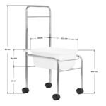 Pediküre-Duschwanne auf Rollen, verchromt – Bild 6