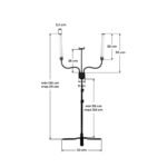 Pollux IV LED-Lampe für Wimpern und Make-up, Typ MSP-MJ-02, schwarz, mit Fernbedienung – Bild 5