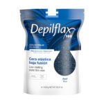 Depilflax 100 flexibles, niedrigschmelzendes Enthaarungswachs, Perlglanz, blau, 1000 g