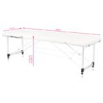 Klappbare Massageliege, Aluminium Komfort, Activ Fizjo, 2-teilig, weiß – Bild 7