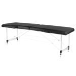 Klappbare Massageliege, Aluminium Comfort, Activ Fizjo, 2-teilig, schwarz