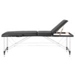 Klappbarer Massagetisch aus Aluminium Comfort Activ Fizjo, 3-teilig, schwarz – Bild 3