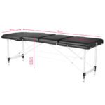 Klappbarer Massagetisch aus Aluminium Comfort Activ Fizjo, 3-teilig, schwarz – Bild 8