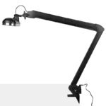 Elegante 801-s LED-Werkstattleuchte mit Standard-Schraubstock, schwarz
