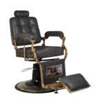 Gabbiano Boss HD „Old Leather“ schwarzer Friseurstuhl