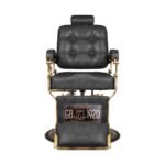 Gabbiano Boss HD „Old Leather“ schwarzer Friseurstuhl – Bild 2