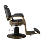 Gabbiano Boss HD „Old Leather“ schwarzer Friseurstuhl – Bild 3