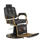 Gabbiano Boss HD „Old Leather“ schwarzer Friseurstuhl – Bild 5