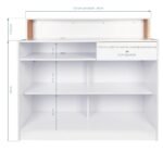 Empfangstresen des Friseursalons Gabbiano Pearl, weiß – Bild 3