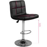 Barhocker M06, gesteppt, verstellbar, schwarz – Bild 5
