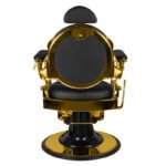 Schwarzer Friseurstuhl Gabbiano Giulio mit goldenem Gestell? – Bild 3