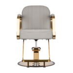 Gabbiano Acri Friseurstuhl in Beige mit goldenem Fuß – Bild 2