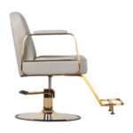 Gabbiano Acri Friseurstuhl in Beige mit goldenem Fuß – Bild 3