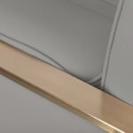 Gabbiano Acri Friseurstuhl in Beige mit goldenem Fuß – Bild 5
