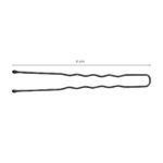 Haarknoten E-65, 300 Stück, 6 cm, schwarz – Bild 4