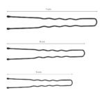 Haarknoten E-65, 300 Stück, 7 cm, schwarz – Bild 5