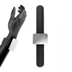 Schwarzes Armband mit magnetischen Manschettenknöpfen – Bild 2