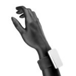 Schwarzes Armband mit magnetischen Manschettenknöpfen – Bild 3