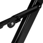 Schwarzer, klappbarer Schminkstuhl aus Aluminium – Bild 8