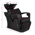Gabbiano C37 verstellbare schwarze Haarwaschanlage – Bild 6