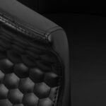 Gabbiano Versailles Friseurstuhl, schwarz mit goldenem Gestell. – Bild 5