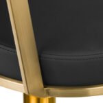 Gabbiano Arras Friseurstuhl, schwarz mit goldenem Fuß. – Bild 5