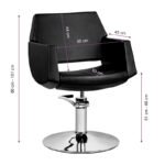 Gabbiano Santiago schwarzer Friseurstuhl – Bild 6