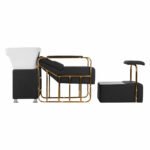 Gabbiano Mayka Friseurwaschstation schwarz und gold – Bild 2