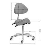 Kosmetikhocker 1004 Giovanni grau – Bild 9