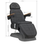 Sillon Lux 273b elektrischer Kosmetikstuhl, 3 Motoren, grau, auf grauem Gestell – Bild 16