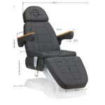 Sillon Lux 273b elektrischer Kosmetikstuhl, 3 Motoren, grau – Bild 16