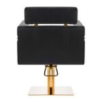 Gabbiano Toledo Friseurstuhl, schwarz, mit goldenem Fuß – Bild 4
