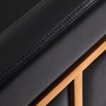 Gabbiano Toledo Friseurstuhl, schwarz, mit goldenem Fuß – Bild 6