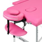 Klappbarer Massagetisch aus Aluminium Comfort Activ Fizjo, 2-teilig, rosa – Bild 3