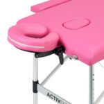 Klappbarer Massagetisch aus Aluminium Comfort Activ Fizjo, 2-teilig, rosa – Bild 4