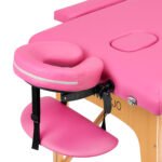 Komfort Activ Fizjo 2-teiliger rosa Klappmassagetisch aus Holz – Bild 3