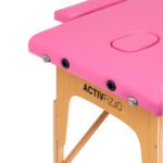 Komfort Activ Fizjo 2-teiliger rosa Klappmassagetisch aus Holz – Bild 5