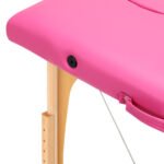 Komfort Activ Fizjo 2-teiliger rosa Klappmassagetisch aus Holz – Bild 7