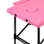 Klappbarer Massagetisch aus Aluminium, Komfort Activ Fizjo, 2-teilig, rosa-schwarz – Bild 5