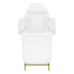 Kosmetikstuhl 557G mit Tabletts, gold und weiß – Bild 4